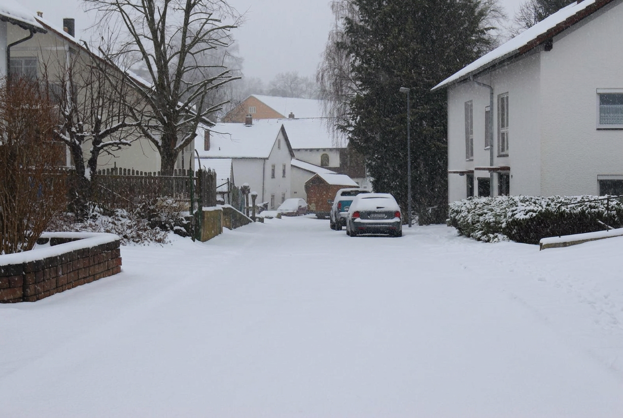 Driveway & Road Plowing — before